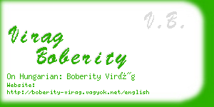 virag boberity business card